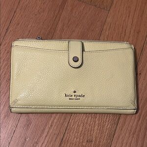 Kate Spade Light Yellow Leather Wallet